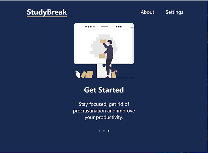 screenshot of a pomodoro timer